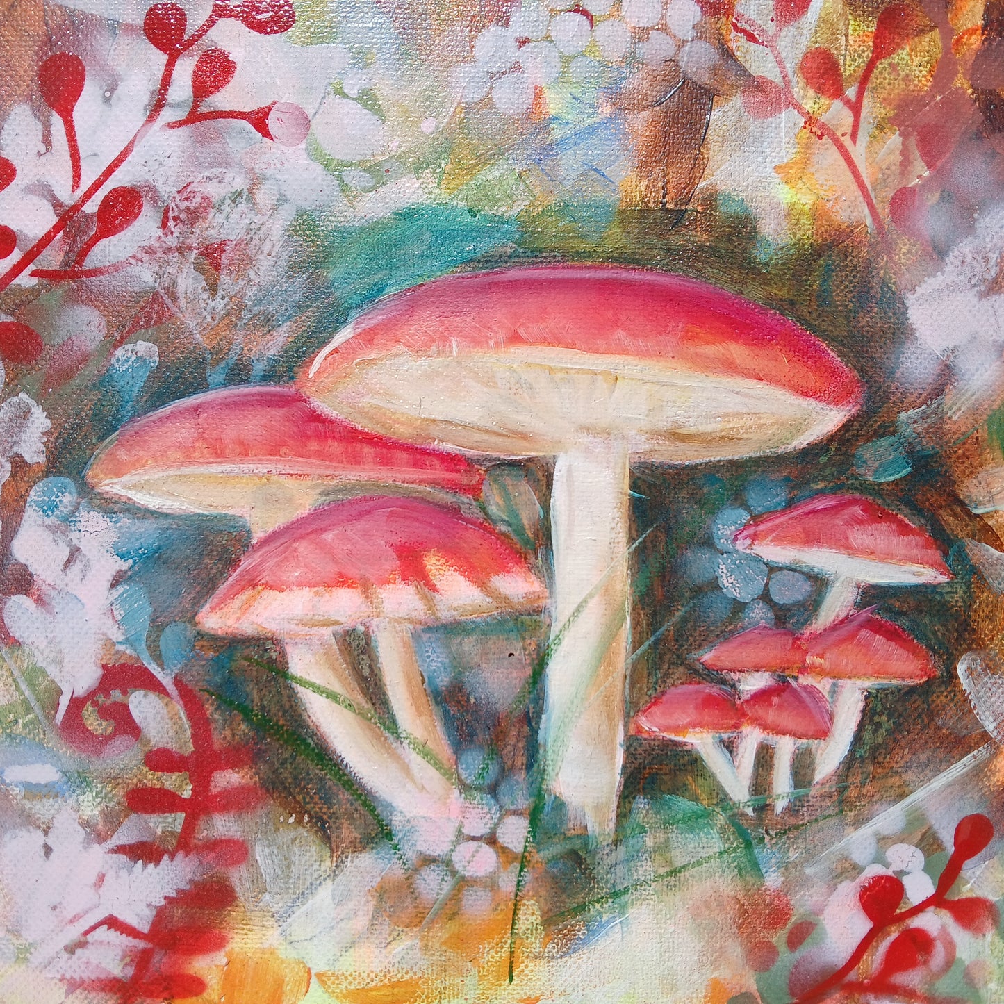 Mushrooms - Série de 9 tableaux