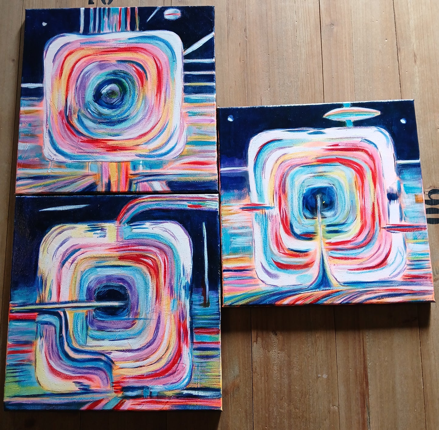 Squares 1,2 & 3 - Série de 3 Tableaux
