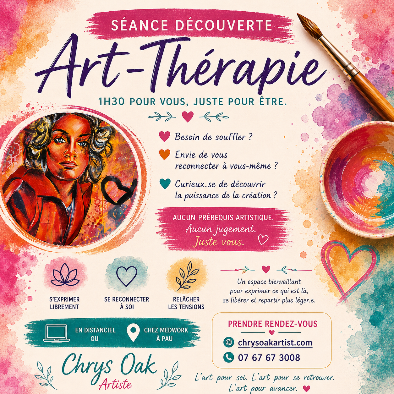 Art-thérapie – Séance approfondie (1h30)
