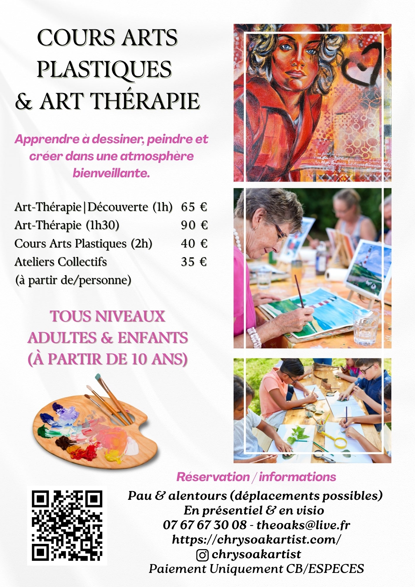 Initiation à la peinture acrylique – 22 Mai 2026 de 14h à 16h – à Medwork (Pau)